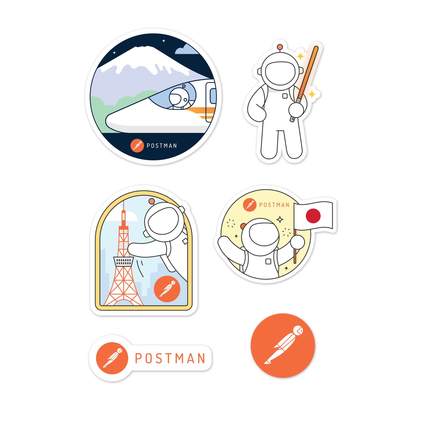 Postman Japan Sticker Sheet